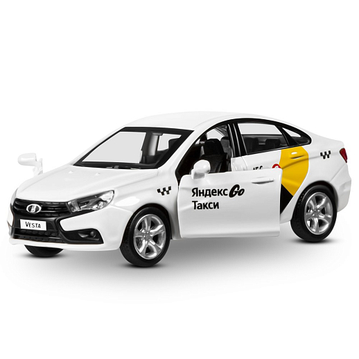 Яндекс Go Машинка металлическая 1:43 Lada Vesta, белый, инерция, откр. двери, 17,5*12,5*6,5 см в Джамбо Тойз #4