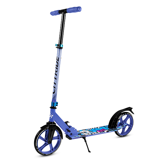 2хкол. самокат CITYRIDE 200, сталь 100%, грипсы 135мм TPR, колеса PU 200/200 мм. Синий в Джамбо Тойз #2
