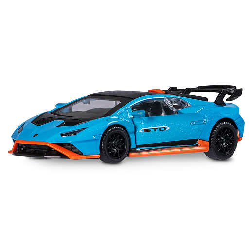 ТМ "Автопанорама" Машинка металл. 1:40 Lamborghini STO, голубой, инерция, откр. двери, в/к 17,5*12,5*6,5 см в Джамбо Тойз #10
