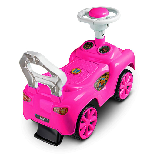 ТМ "Компания Друзей" Каталка Толокар "Гоночная машина" фуксия сигнал на руле, в/к 27х27х55 см в Джамбо Тойз #2