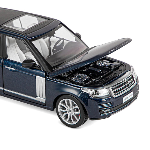 ТМ "Автопанорама" Машинка металлическая 1:26 Range Rover, синий перламутр, откр. двери, капот и багажник, свет, звук, свободный ход колес, в/к 24,5*12,5*10,5 см в Джамбо Тойз #17