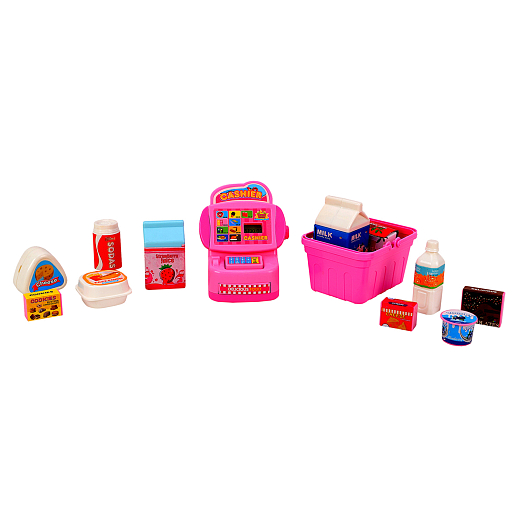 Игровой набор "Супермаркет", в комплекте касса, корзинка, игрушечные деньги и продукты, цвет розовый, в/к 18,9х7,7х28,1 см в Джамбо Тойз #4