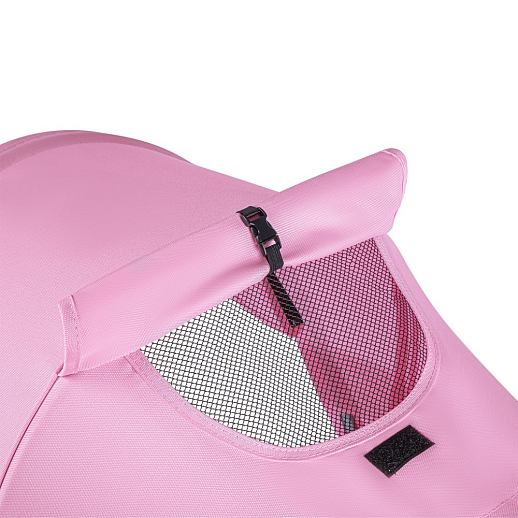 Детский трехколесный велосипед "CITYRIDE LUNAR 2.0". Пятиугольная рама, сиденье 360, складная крыша D600, подножки, надув.колеса 12/10, багажник, сумочка, фара. Цвет розовый в Джамбо Тойз #7