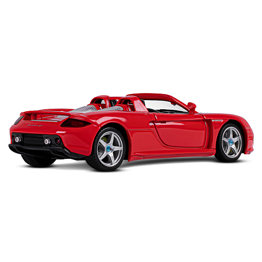 ТМ "Автопанорама" Машинка металлическая, 1:24, Porsche Carrera GT, красный, откр. двери, капот и багажник, свет, звук, свободный ход колес, в/к 24,5х12,5х10,5 см в Джамбо Тойз #9