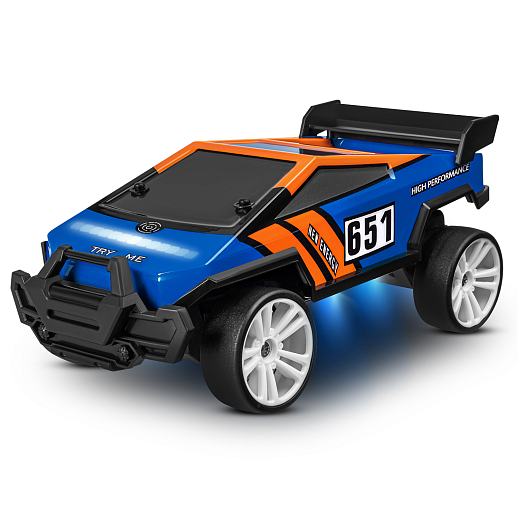 Р/у скоростная машина для дрифта,1:18,подсветка корпуса и днища, запасн. колеса, конусы 4шт.,цвет синий,с аккум, в/к 34*20,5*17,5см в Джамбо Тойз #8