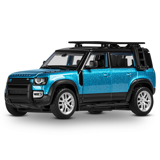 Машинка металлическая 1:43 2020 Land Rover Defender 110, синий, тюнинг, откр. двери, свободный ход колес, в/к 23,5*10*4 см в Джамбо Тойз #24