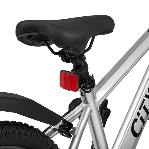 Велосипед CITYRIDE 20", модель CR-B2-12F2, рама сталь, обода двойные алюминий, трансмиссия 1*6 ск, амортизационная вилка, дисковые мех. тормоза цвет чёрный в Джамбо Тойз #9