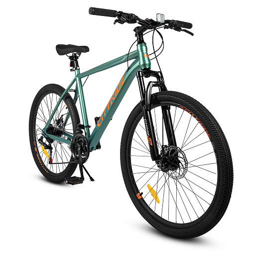 Велосипед двухколёсный CITYRIDE, модель CR-B2-SH01, рама сталь, размер колёс 26", двойные алюминиевые обода, 21 скорость, амортизационная вилка, цвет зеленый в Джамбо Тойз