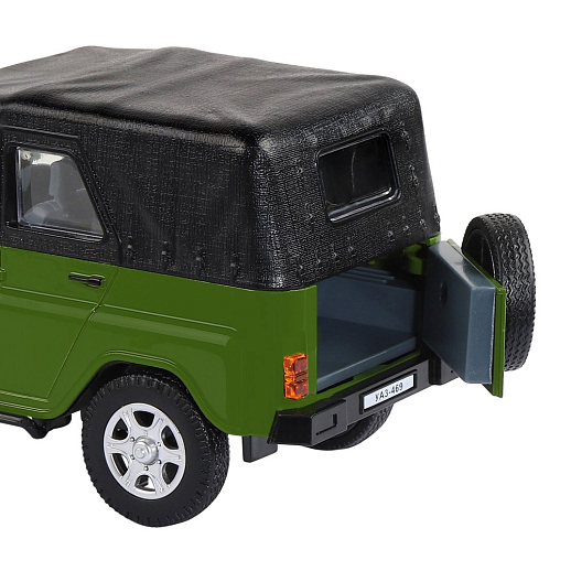 Игрушка для детей: Машинка металлическая 1:24 УАЗ, цвет зеленый хаки, свет, звук, инерция, артикул JB1251784 в Джамбо Тойз #2