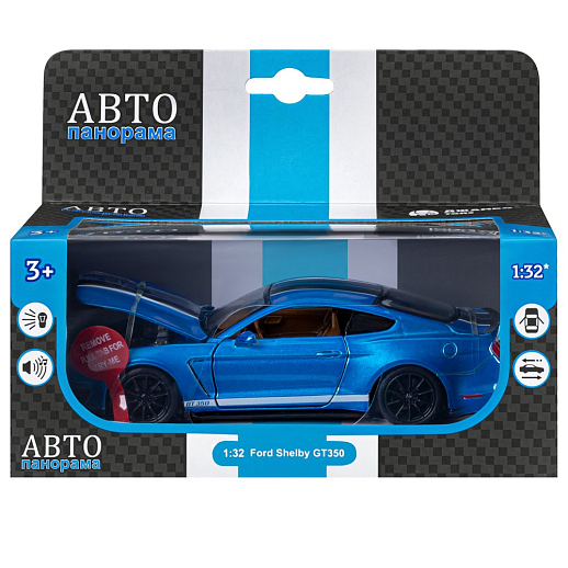 ТМ "Автопанорама" Машинка металлическая 1:32 Ford Shelby GT350, синий, свет, звук, откр. двери, капот и багажник, инерция, в/к 17,5*13,5*9 см в Джамбо Тойз #20