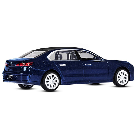 ТМ "Автопанорама" Машинка металлическая, 1:24 BMW I7, голубой, откр. двери и капот, свет, звук, свободный ход колес, в/к 25,3*13,7*5.5 см в Джамбо Тойз #12