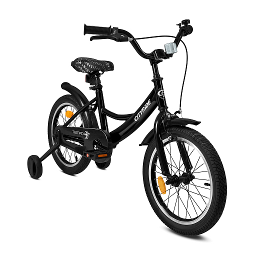 Велосипед двухколёсный CITYRIDE, модель CR-B2-04F7, рама сталь, колеса алюминий 16", цвет чёрный в Джамбо Тойз