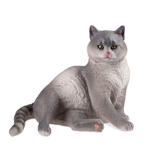 ТМ "DARWIN, Коллекционная фигурка кот "Полулежащий серый" в/п, 8*6,8*6,5 см в Джамбо Тойз