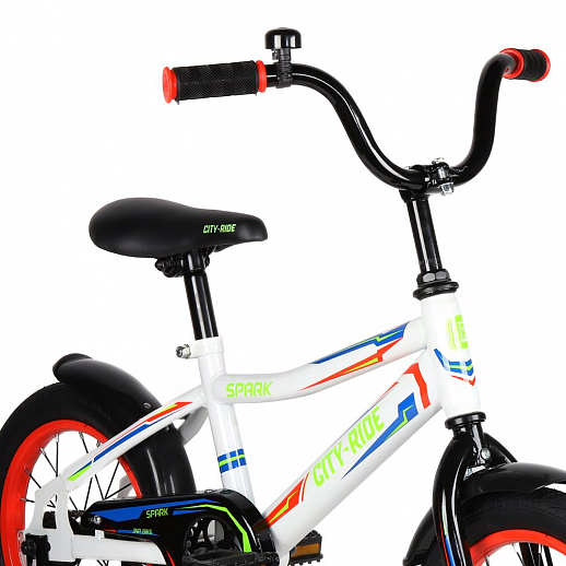Детский велосипед City-Ride Spark , рама сталь , диск 14 сталь , цвет Белый в Джамбо Тойз #2