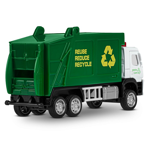 ТМ "Автопанорама" Машинка металлическая 1:72 VOLVO FM мусоровоз, белый, откр. двери, инерция, в/к 17,5*13*6,5 см в Джамбо Тойз #8