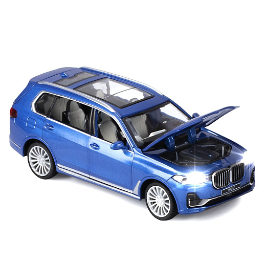 ТМ "Автопанорама" Машинка металлическая 1:32 BMW X7, синий, свет, звук, откр. четыре двери, капот и багажник, инерция, в/к 17,5*13,5*9 см в Джамбо Тойз #13