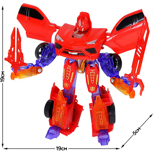 Робот-Трансформер AUTODRIVE, цвет красный, в/к 29*27,5*10 см в Джамбо Тойз #4