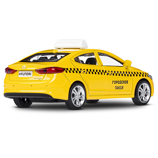 ТМ "Автопанорама" Машинка металлическая 1:40 HYUNDAI ELANTRA, ГОРОДСКОЕ ТАКСИ, откр. двери, инерция, 17,5*12,5*6,5 см в Джамбо Тойз #7