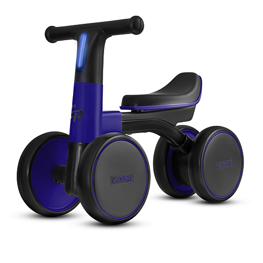Беговел CITYRIDE, рама сталь, колеса пластик, музыка Шаинского, свет, синий-черный, в/к в Джамбо Тойз #9