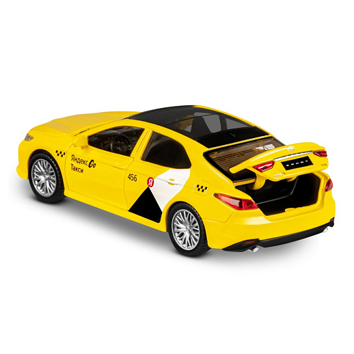 Яндекс Go машинка металлическая, 1:34 Toyota Camry, цвет желтый, инерция, свет, откр. двери, в/к 17,5*13,5*9 см в Джамбо Тойз #15