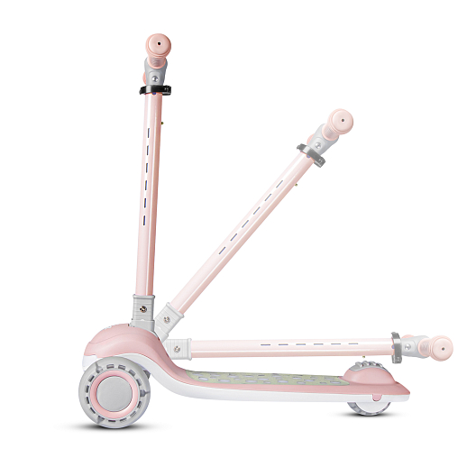 Трехколесный самокат CITYRIDE, cкладной,со светом на деке,  колеса PU со светом 120*45 мм и 90*46 мм в Джамбо Тойз #13