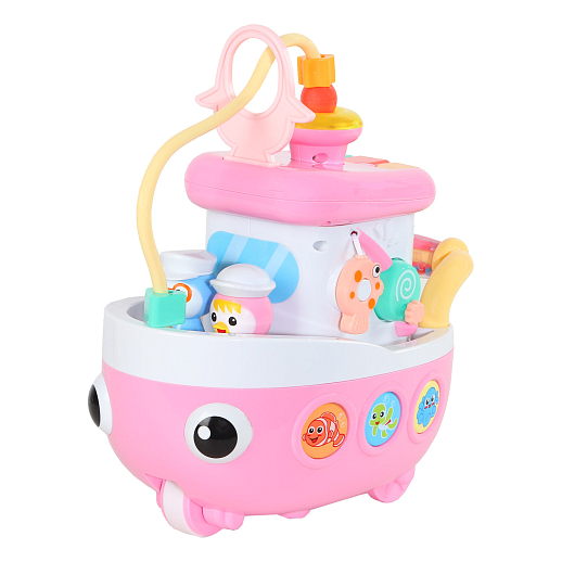 ТМ "Smart Baby" Развивающая игрушка "Кораблик" цвет розовый, 29 звуков, стихов, мелодий. Сказки и потешки. Свет, звук, регулирующаяся громкость, в/к 26,5x17x26,8 см в Джамбо Тойз #2