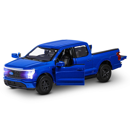Машинка металлическая 1:36 Ford F-150 с зарядной станцией, синий, свет, звук, откр. двери и капот, инерция, в/к 20,6*9,*9 см в Джамбо Тойз #5