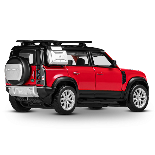 ТМ "Автопанорама" Машинка металлическая 1:43 2020 Land Rover Defender 110, красный, тюнинг, откр. двери, свободный ход колес, в/к 23,5*10*4 см в Джамбо Тойз #4