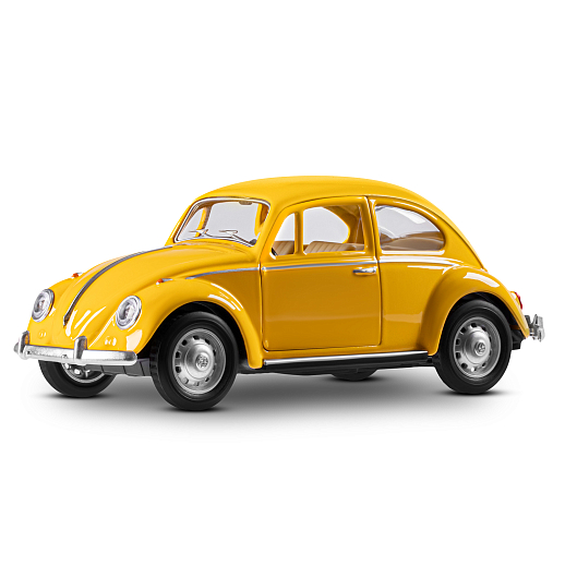 ТМ "Автопанорама" Машинка металлическая, 1:28 Volkswagen Classical Beetle 1967, желтый, откр. двери и багажник, свет, звук, инерция, в/к 17,5*12,5*6,5 см в Джамбо Тойз #2