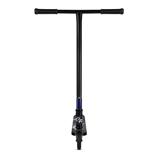 Трюковый самокат CITYRIDE REVO, в/к, T-bar сталь 53*60см, дека алюм.50*10см, колеса PU 86A 110мм, алюм. диск, вилка сталь., HIC, цвет бензин в Джамбо Тойз #5