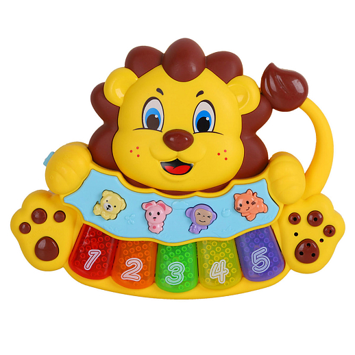 Музыкальная игрушка Пианино детское "Львенок" Smart Baby, развивающее, обучающее, цвет желтый, 36 звуков, мелодий, стихов, в/к 21,5x5,2x16,5 см в Джамбо Тойз #3