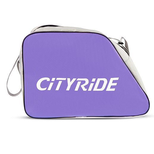 Набор роликов-квадов CITYRIDE, шлем, комплект защиты, сумка, колёса PU, текстильный мысок, подшипники ABEC7, фиолетовый-белый, в/к 5сл гофорокартон в Джамбо Тойз #8