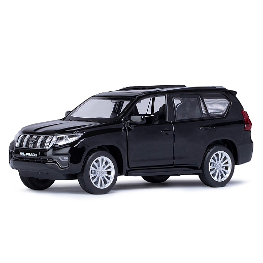 ТМ "Автопанорама" Машинка металлическая 1:32 Land Cruiser Prado, черный, свет, звук, откр. двери, капот и багажник, инерция, в/к 17,5*13,5*9 см в Джамбо Тойз #5