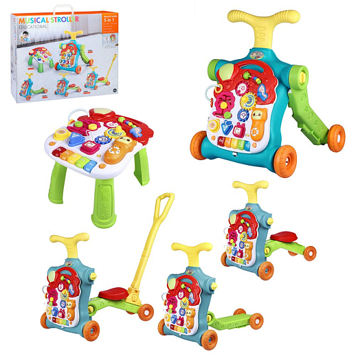 Ходунки, Игровой центр 6 в1, свет, звук, в/к 52,5х42,5х15,5 см в Джамбо Тойз