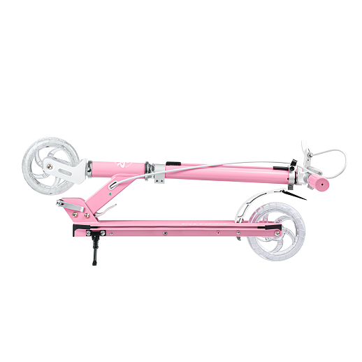 Самокат 2хколесныйМатериал：алюминиевый сплавРучка：TPR , ручной тормоз.Колеса：145X30mm PUПодшипники：ABEC-7. Размер деки ：50x12cm   Цвет: розовый в Джамбо Тойз #6