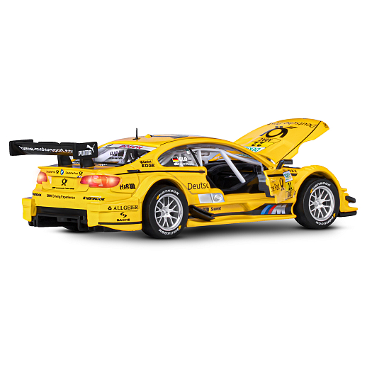 ТМ "Автопанорама" Машинка металлическая 1:32 BMW M3 DTM, желтый, свет, звук, откр. двери и капот, инерция, в/к 17,5*13,5*9 см в Джамбо Тойз #17