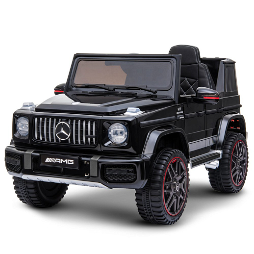 Электромобиль Mercedes Benz AMG на аккум.,12V/4.5AH*1, 380*2, Р/У 2.4GHz, свет, звук, сиденье эко-кожа, колеса EVA,откр.двери,индик.зарядки, MP3, плавн.старт, в/к 105*55*33см. Цвет - черный. в Джамбо Тойз #5