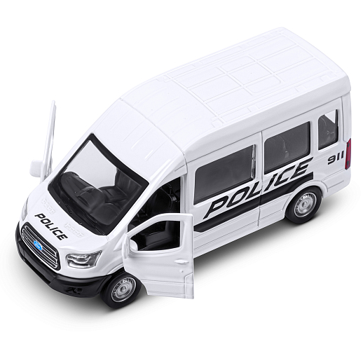 ТМ "Автопанорама" Машинка металлическая 1:52, Ford Transit, белая, откр. двери, инерция, в/к 17,5*12,5*6,5 см в Джамбо Тойз #11