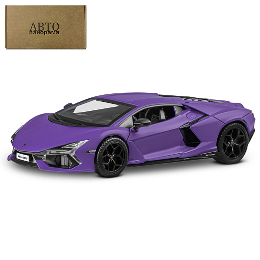 Игрушка для детей: Машинка металлическая, 1:24 Lamborghini, цвет фиолетовый, свет, звук, свободный ход колес, артикул JB1251761 в Джамбо Тойз