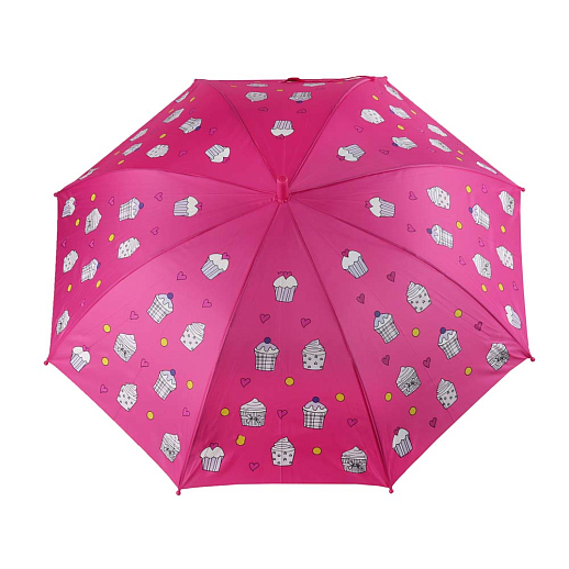 Детский зонт, 94cм,  "Капкейки", принт меняет цвет от воды,  в комплекте свисток,  ткань полиэстер в Джамбо Тойз #2