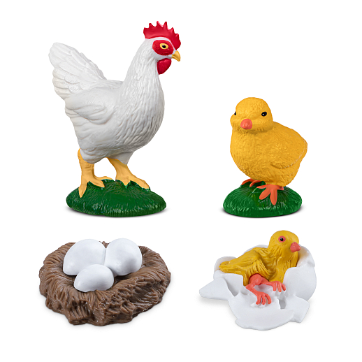 ТМ "DARWIN, Набор обучающих фигурок "Курица-несушка" белая в/п  28х20х13,8 см в Джамбо Тойз