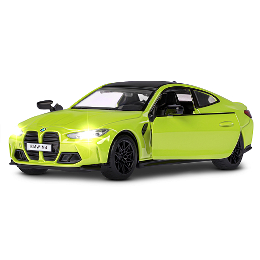 ТМ "Автопанорама" Машинка металлическая 1:32 BMW M4 (G82) желтый, открываются двери, свет, звук, инерция, в/к 19*9*7 см в Джамбо Тойз #13