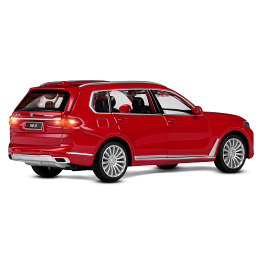 ТМ "Автопанорама" Машинка металлическая 1:32 BMW X7, красный, свет, звук, откр. четыре двери, капот и багажник, инерция, в/к 18*13,5*9 см в Джамбо Тойз #10