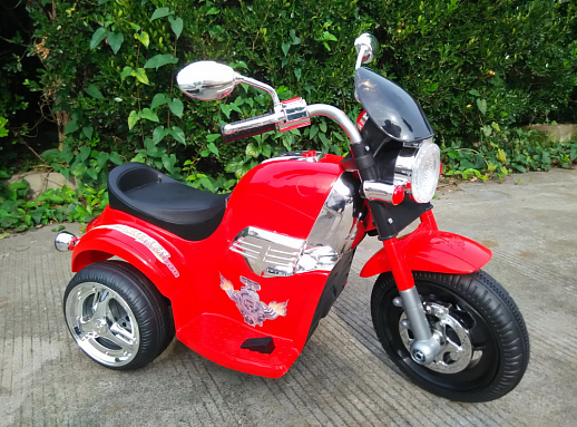 Мотоцикл на аккум. 6V4Ah, 75x43x54см, максимальная нагрузка до 25кг.Красный , пластиковые колеса в Джамбо Тойз #3