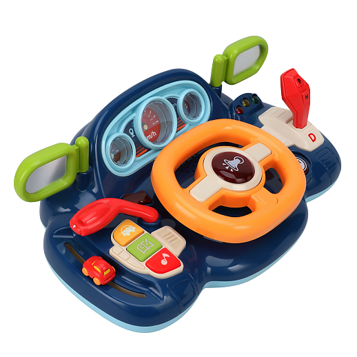 ТМ "Smart Baby" Руль музыкальный, Шаинский, свет, звук, с фарами, цвет синий, в/к 24,6х15,1х24,4 см в Джамбо Тойз #5