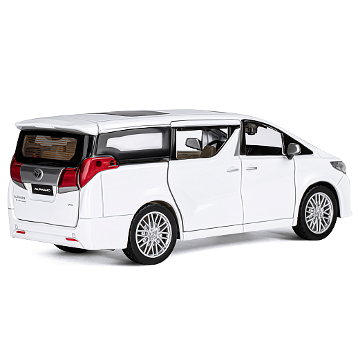ТМ "Автопанорама" Машинка металлическая 1:29 Toyota Alphard, белый, откр. передние и боковые, багажник, свет, звук, инерция,  в/к 20*10*11 см в Джамбо Тойз #8