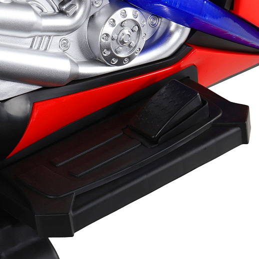 Электромотоцикл детский двухколёсный на аккумуляторе, 1 двигатель, USB, MP3, колеса пластик, свет LED.  Цвет красный. в Джамбо Тойз #7