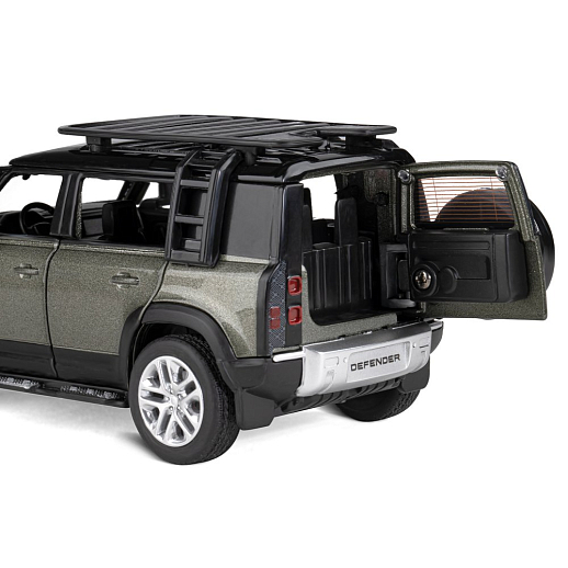 ТМ "Автопанорама" Машинка металлическая 1:32 Land Rover Defender 110, зеленый перламутр, откр.4 двери, капот, багажник, свет, звук, свободный ход колес, в/к 17,5*13,5*9 см в Джамбо Тойз #16