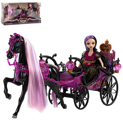 Игровой набор "Карета с лошадью и кукла", свет.эфф., в/к 56х19х30 см в Джамбо Тойз