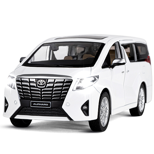 ТМ "Автопанорама" Машинка металлическая 1:29 Toyota Alphard, белый, откр. передние и боковые, багажник, свет, звук, инерция,  в/к 20*10*11 см в Джамбо Тойз #4